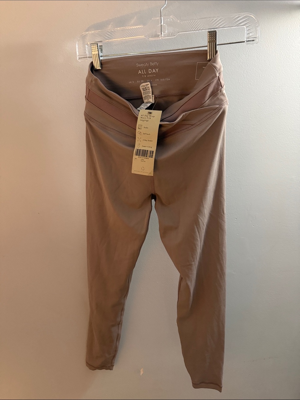 Sweaty Betty All Day Ankle Crop Leggings in Taupe